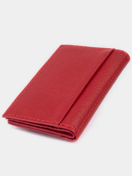 ST Leather Accessories Візитниця Шкіра червоний