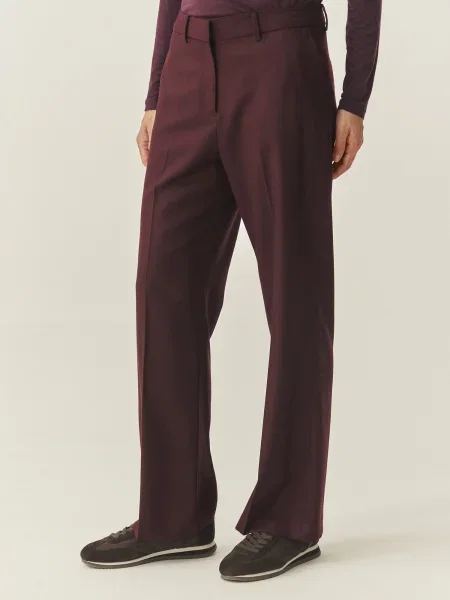 TATUUM Pantaloni vin roșu