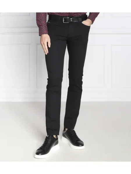 BOSS BLACK Blugi BOSS X LOONEY TUNES Delaware cu adaos de cașmir negru