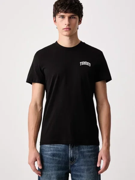 Tommy Jeans tričko pánske čierna