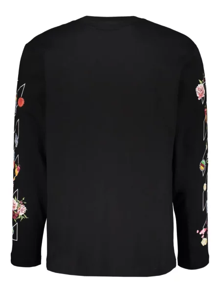Lung tricou Off-white cu autograf alb