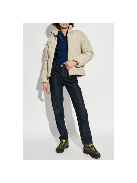 Kurtka puchowa Burberry ze stójką szara