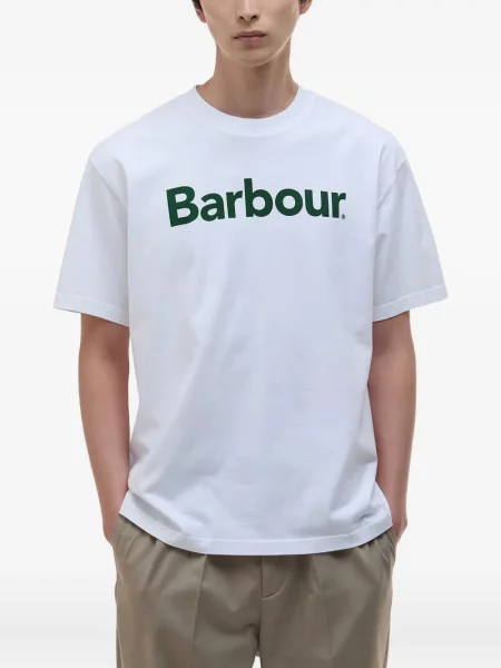 Tricou Barbour cu imagine alb