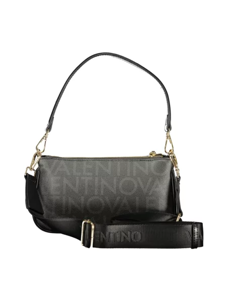 Lniana torebka Valentino Bags czarna