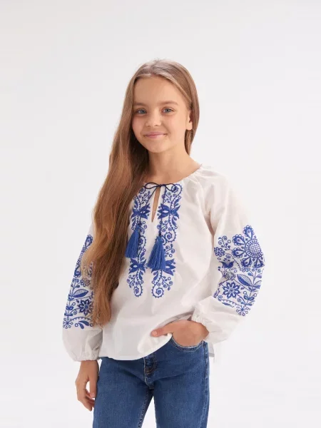 Детская рубашка Merezhka белая