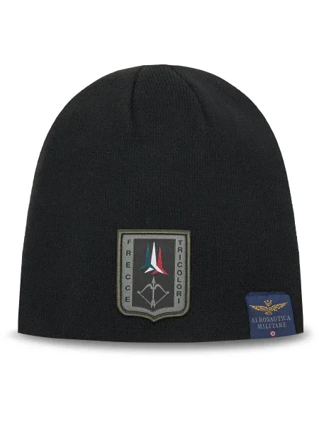 Pánska zimná čiapka Aeronautica Militare jet black čierna