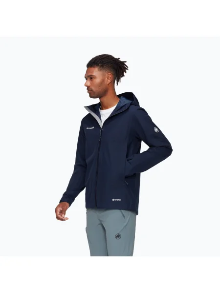 Férfi esőkabát Mammut Treeline HS Hooded navy. Méret: M sötétkék