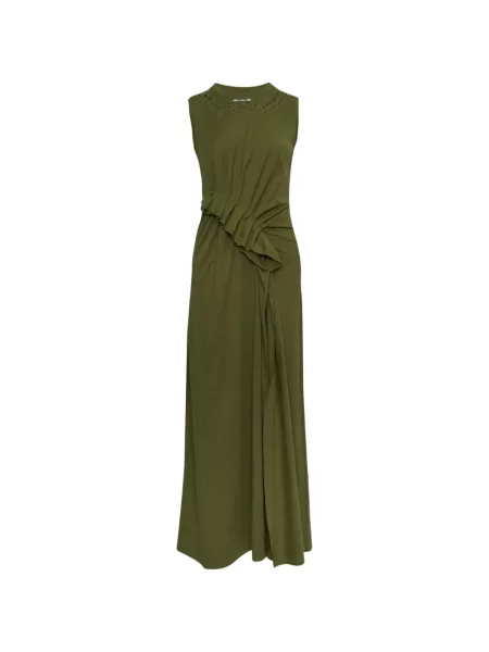 Rochie midi Ulla Johnson cu volane verde