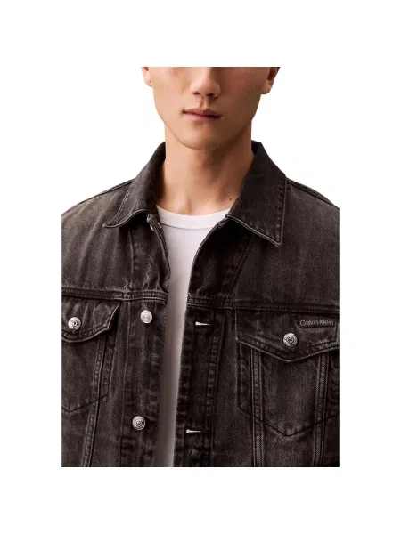Geacă de blugi Calvin Klein Jeans negru
