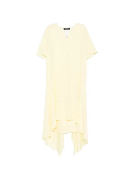 Sukienka Fabiana Filippi asymetryczna drapowana garniturowa żółta