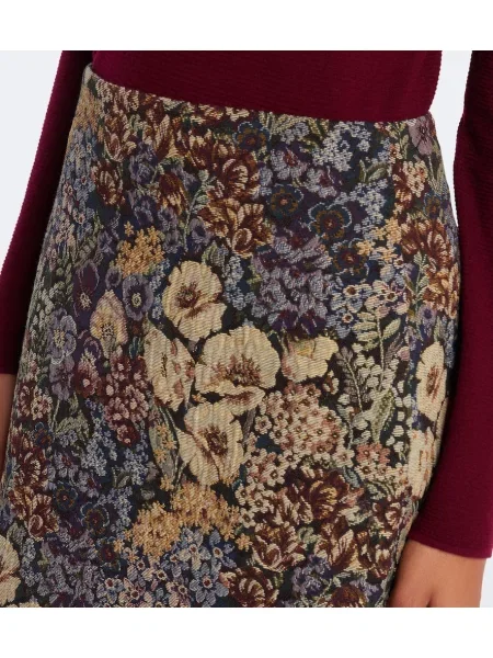 Fustă Veronica Beard cu model floral din jacard