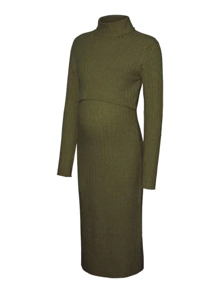 MAMALICIOUS Rochie tricotat SUNIVA închis verde
