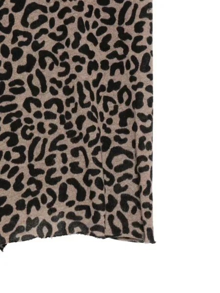 Fular Faliero Sarti de lână cu imagine cu model leopard