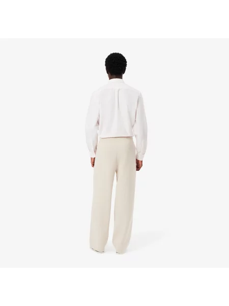 Lacoste Spodnie Interlock O Luźnym Kroju beżowe