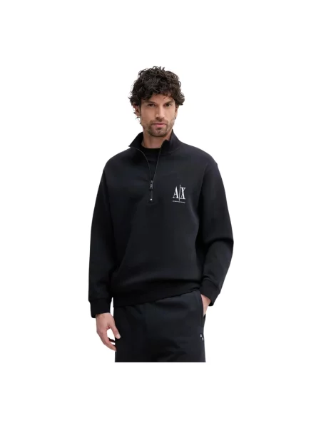 Bluza Armani Exchange z okrągłym dekoltem czarna
