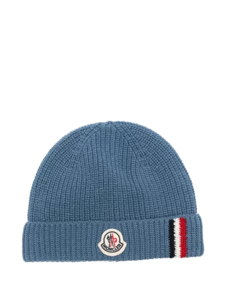 Czapka dziecięca Moncler Enfant niebieska