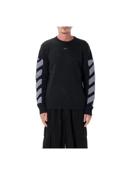 Dzianinowy sweter Off-white biały