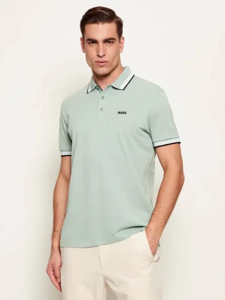 BOSS Tricou polo Paddy verde