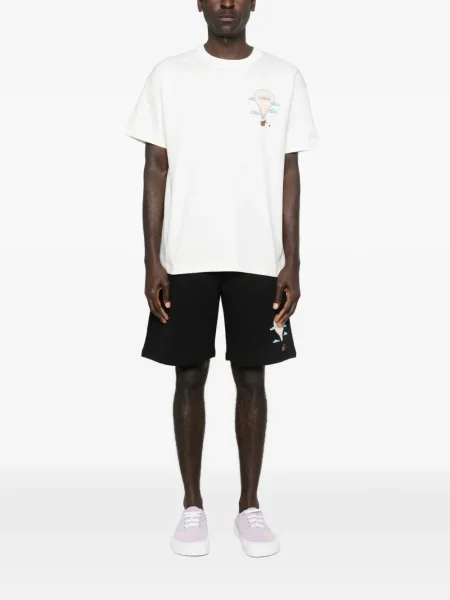 Tricou Flâneur cu imagine alb