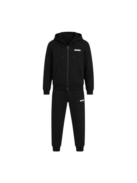 Komplet dresowy Emporio Armani Ea7 z kapturem czarny