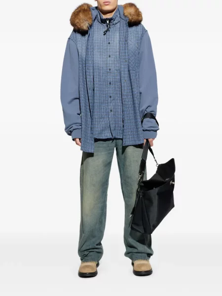Kockás ing Balenciaga kék