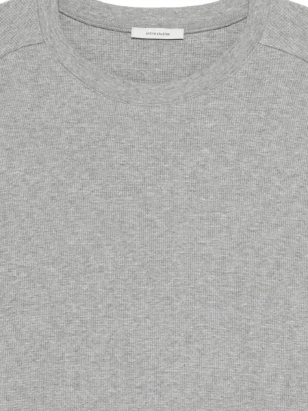 Žebrovaná mikina Entire Studios s kulatým výstřihem šedá