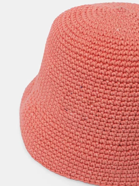 Tommy Jeans bucket klobuk pleten roza