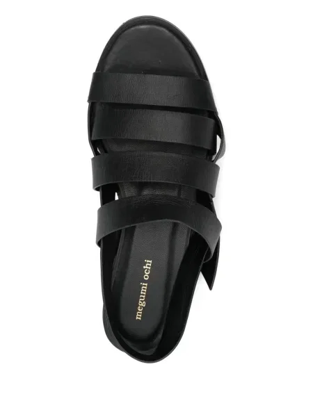 Sandale Megumi Ochi din piele slingback negru