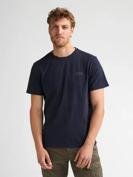 Petrol Industries Tricou închis albastru