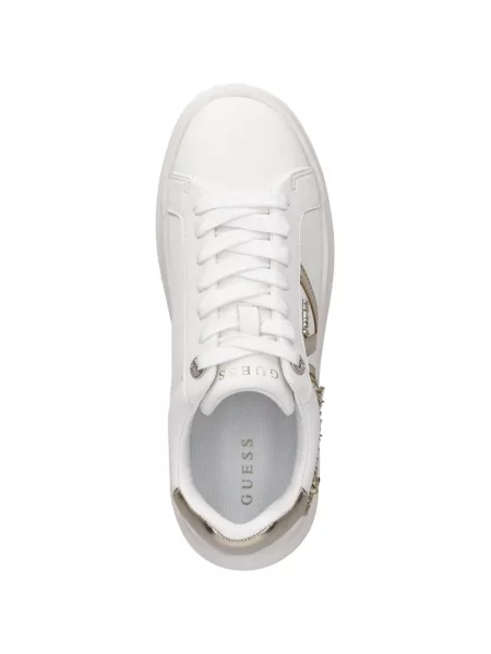 Sneakerși Guess din piele alb