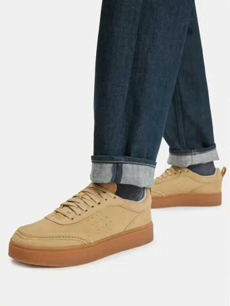 Tenisice Clarks od brušene kože bež