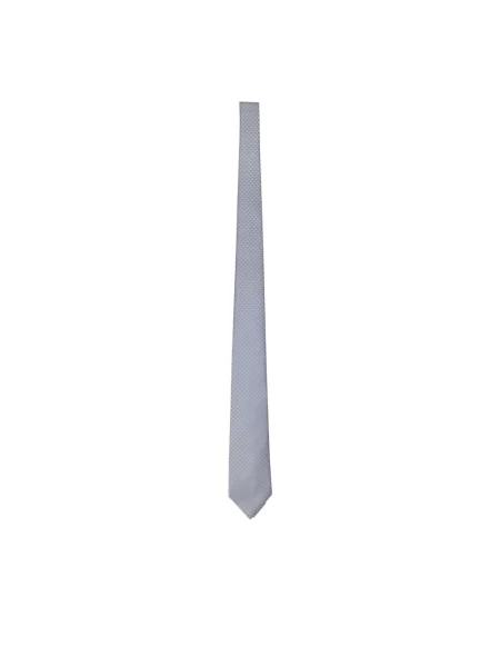 Krawat Emporio Armani wiązany szary