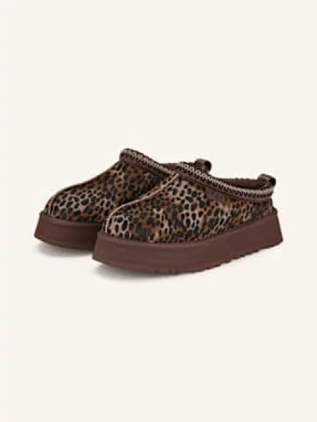Ugg Mules Na Platformě Tazz Caspian hnědá/ černá hnědé