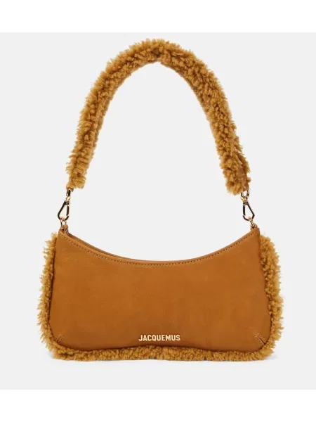 Mała torebka skórzana Jacquemus skórzana beżowa