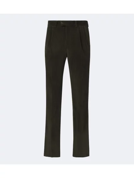 Pantaloni Rubinacci de catifea cord verde