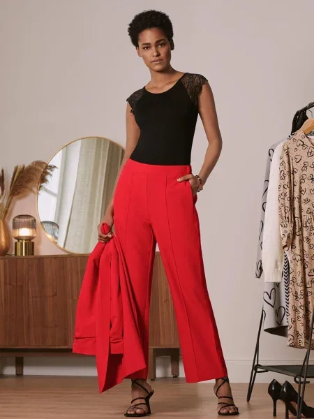 Tchibo Штани палаццо червоний
