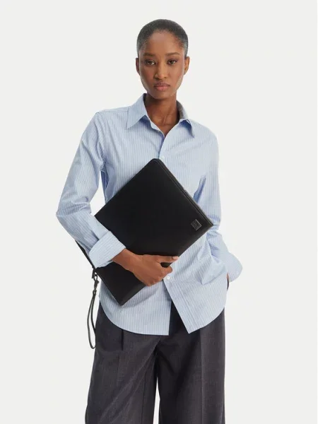 Torba na laptopa Calvin Klein z logo czarna