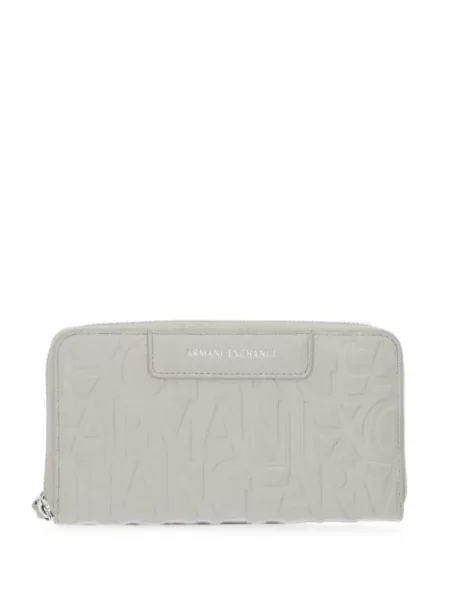 Portofel Armani Exchange cu autograf gri