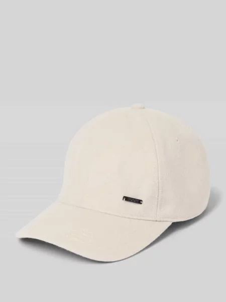 Czapka z daszkiem z detal z logo Joop! Collection beżowa