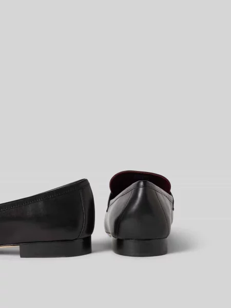 Mokasyny ze skóry naturalnej Tory Burch czarne