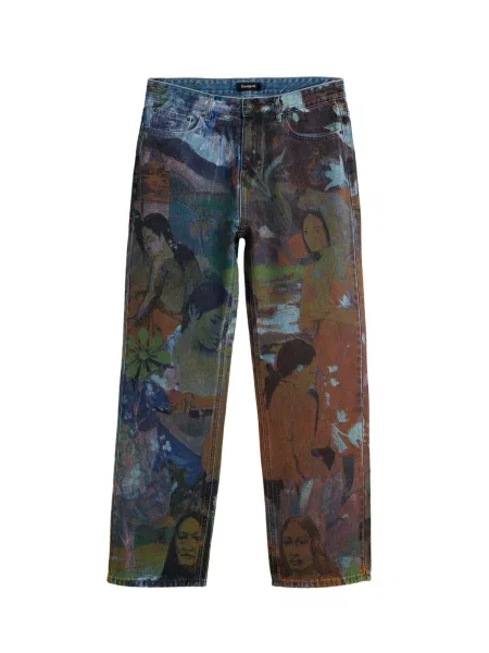 Desigual Jeans denim / deschis / maro ruginiu / verde deschis albastru