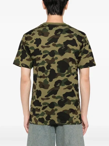 Tricou A Bathing Ape® cu imagine verde