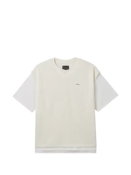 Елек Musium Div. с V-образно деколте бяло