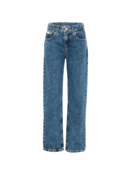 Jeansy straight leg dziecięce Calvin Klein niebieskie