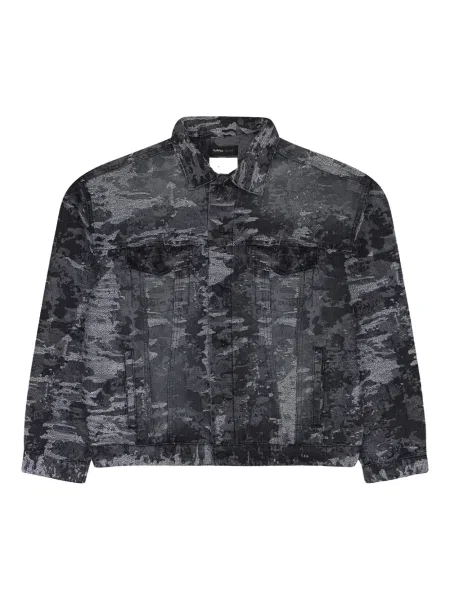 Geacă de blugi Purple Brand din jacard negru