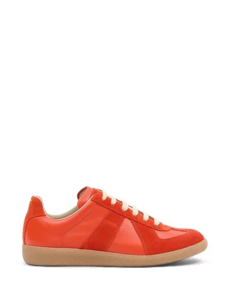 Sneakerși Maison Margiela din piele de căprioară portocaliu
