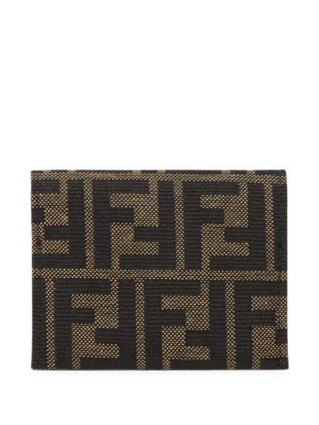 Portofel Fendi din jacard maro