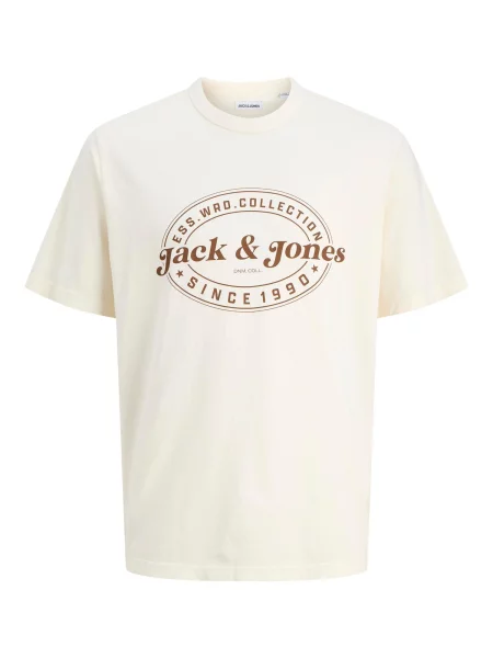 JACK & JONES Tricou JJEDover maro alb
