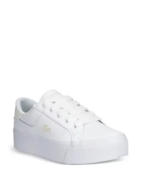 Sneakerși Lacoste cu autograf alb