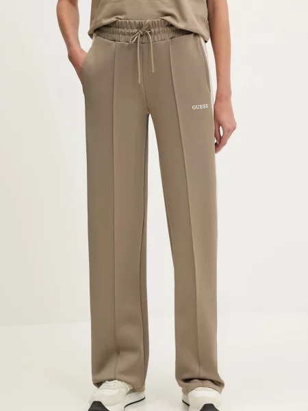 Spodnie dresowe z elastycznym pasem model ‘YARROW’ Guess zielone